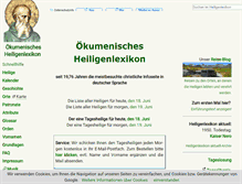 Tablet Screenshot of heiligenlexikon.de